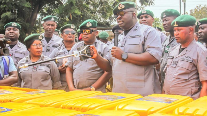 Ogun1 Customs Again Intercepts 1,202 Kegs of Smuggled Vegetable Oil Valued at ₦120.2m